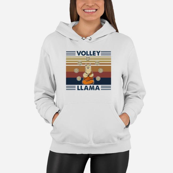 Volley Llama Vintage Women Hoodie