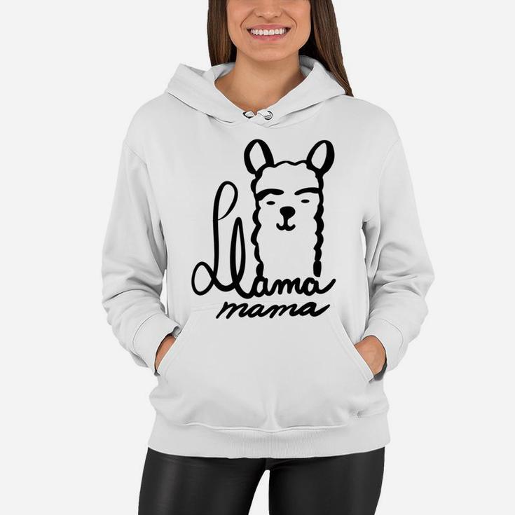 Womens Llama Mama Cute Graphic Great Llama Lover Gift Women Hoodie