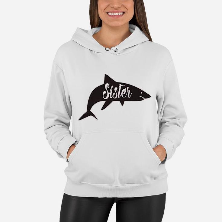 Youth Sister Shark Funny Beach Summer Vacation Family Women Hoodie