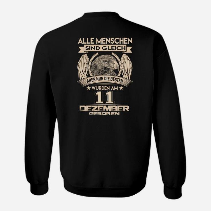 11. Dezember Beste Menschen Geburtstags-Sweatshirt, Adler-Design
