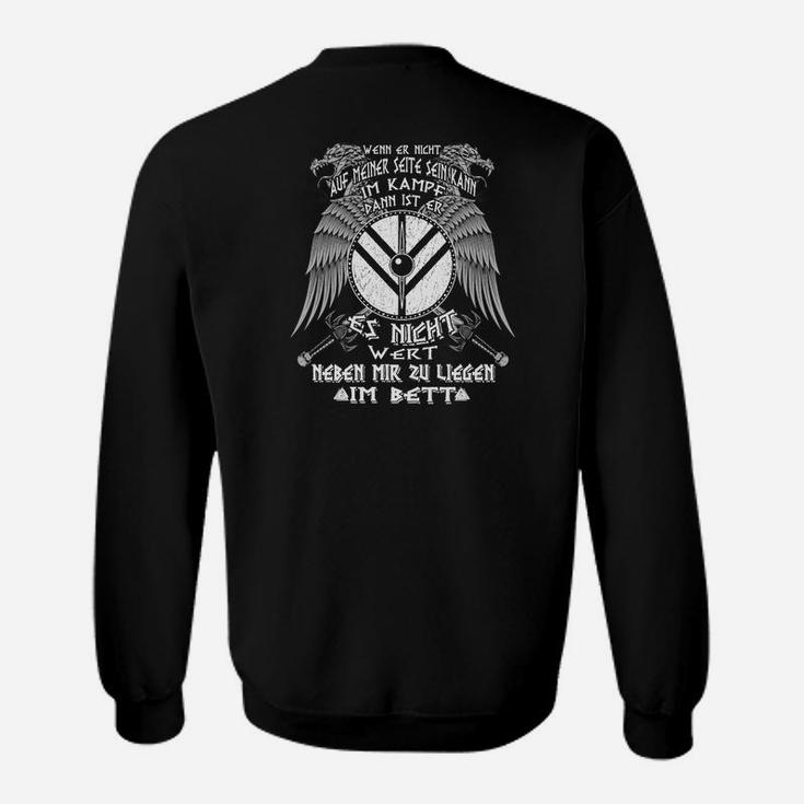 Adler-Motiv Sweatshirt Ich will aufwachen Spruch, Schwarzes Traum Tee