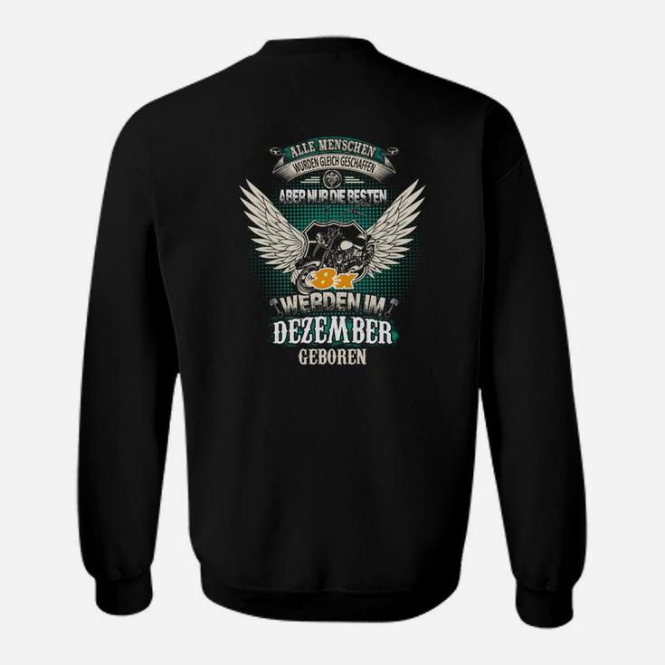 Dezember Geburtsmonat Adler Schwarzes Sweatshirt, Motiv-Design für Männer