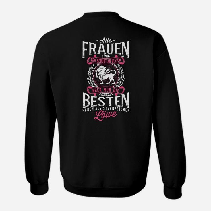 Geboren im Juli Damen Sweatshirt, Schwarzes Löwenmotiv Tee