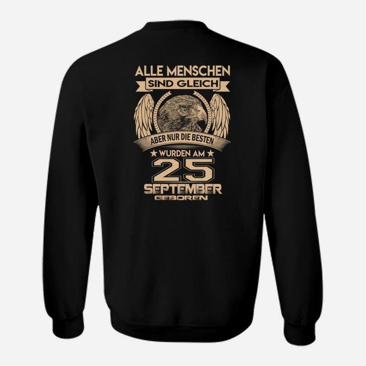 Geburtstags-Sweatshirt 25. September, Adler Motiv, Personalisiert