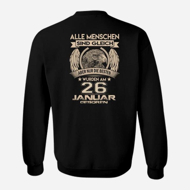 Geburtstags-Sweatshirt 26. Januar, Adler Motiv & Personalisierte Botschaft