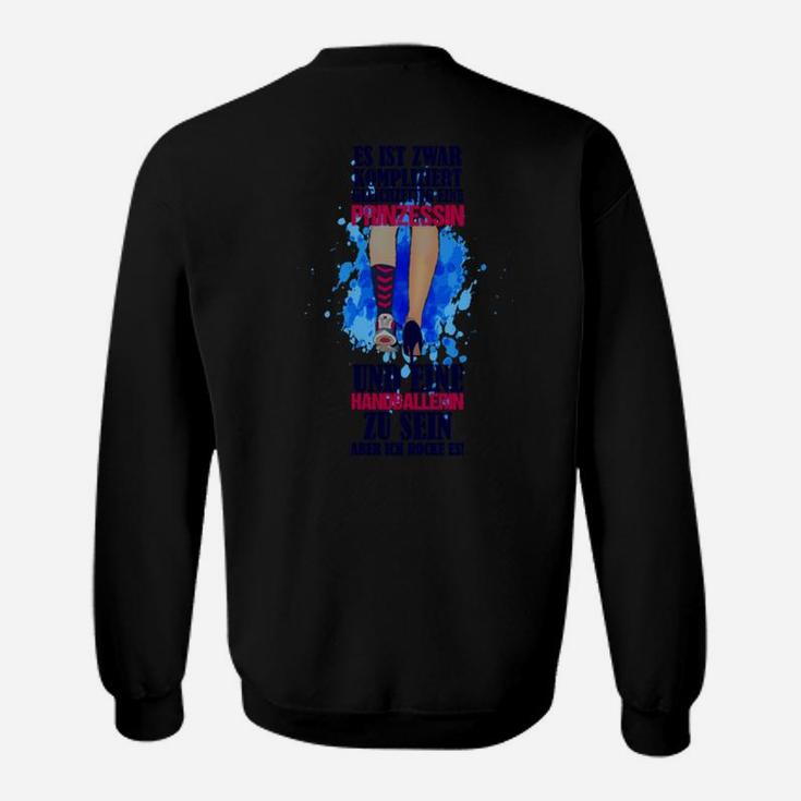 Herren Grafik Sweatshirt Schwarz Abstraktes Design & Schriftzug