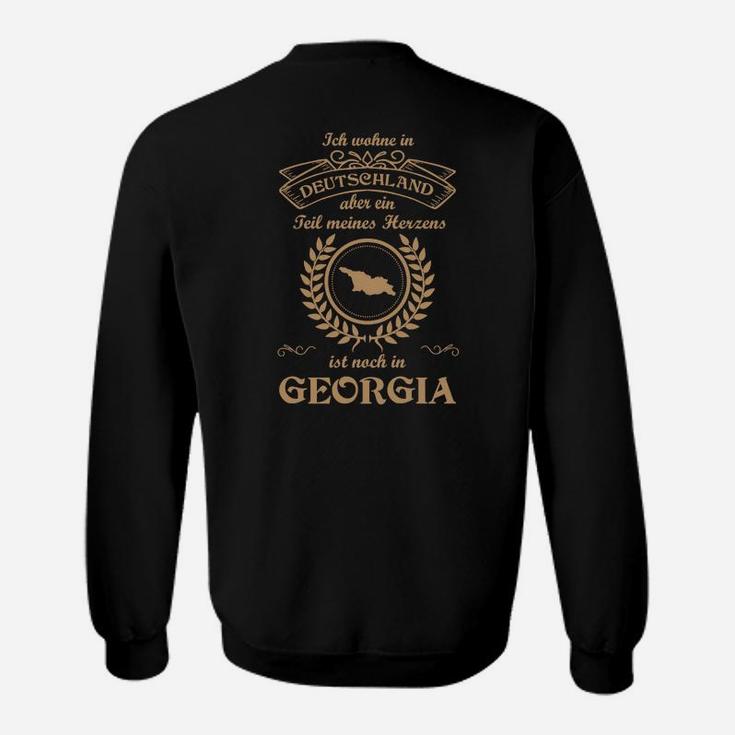 Individuelles Schwarzes Sweatshirt, Deutschland-Georgia Herkunftsdruck