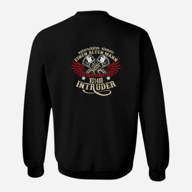Intruder 1400 Sweatshirt für Motorrad-Enthusiasten, Schwarzes Biker Tee