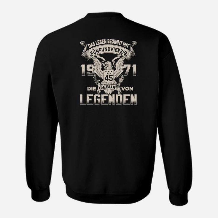 Jahrgang 1971 Adler Legendengeburtstag Sweatshirt, Retro Design Tee