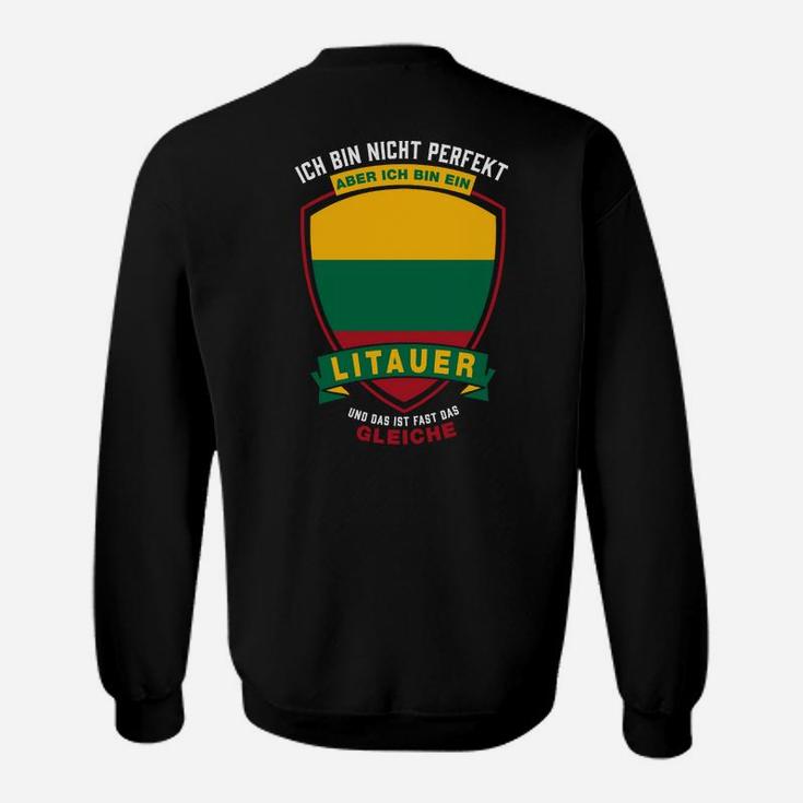 Lustiges Litauen Sweatshirt 'Nicht perfekt, aber Litauer', Witziges Spruch Tee