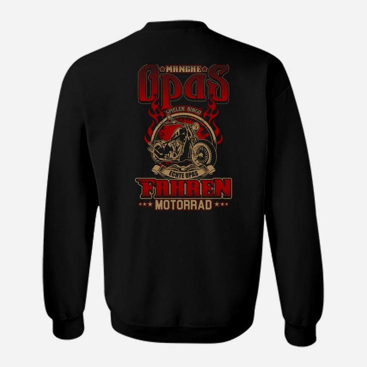 Opas Fahren Schwarzes Biker-Sweatshirt, Motorrad-Motiv für Männer