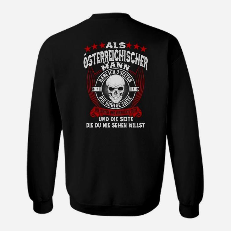 Österreichisches Stolz-Sweatshirt, Totenkopf-Design mit Spruch