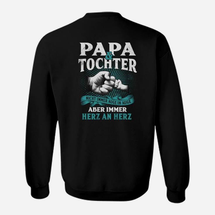 Papa Tochter Herz an Herz Sweatshirt, Bedrucktes Familien-Oberteil