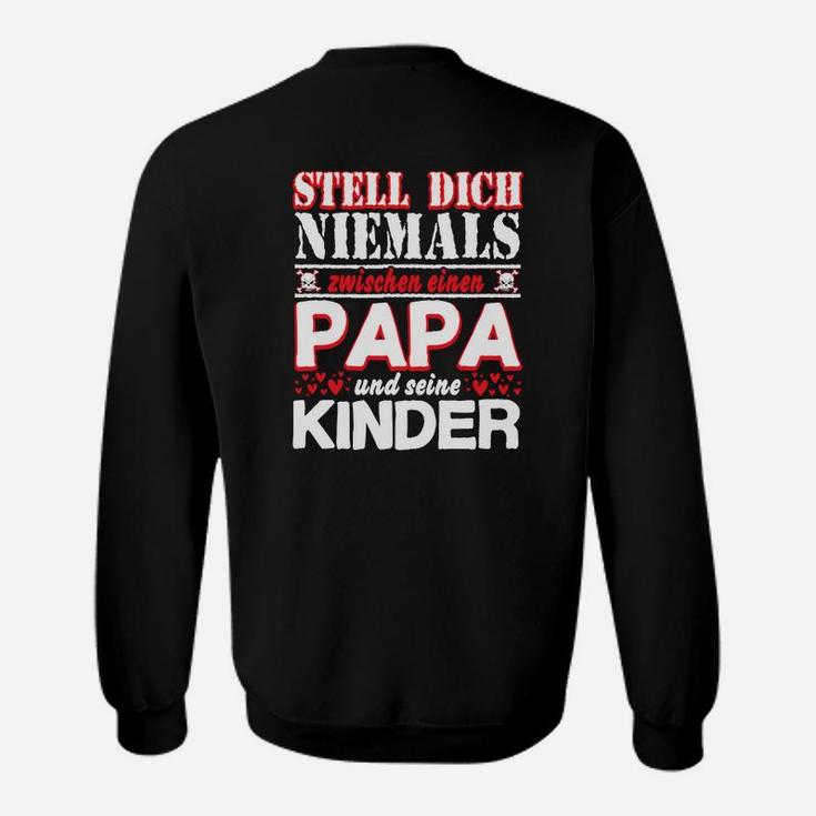 Papa und Kinder Sweatshirt, Schwarzes Tee mit Spruch