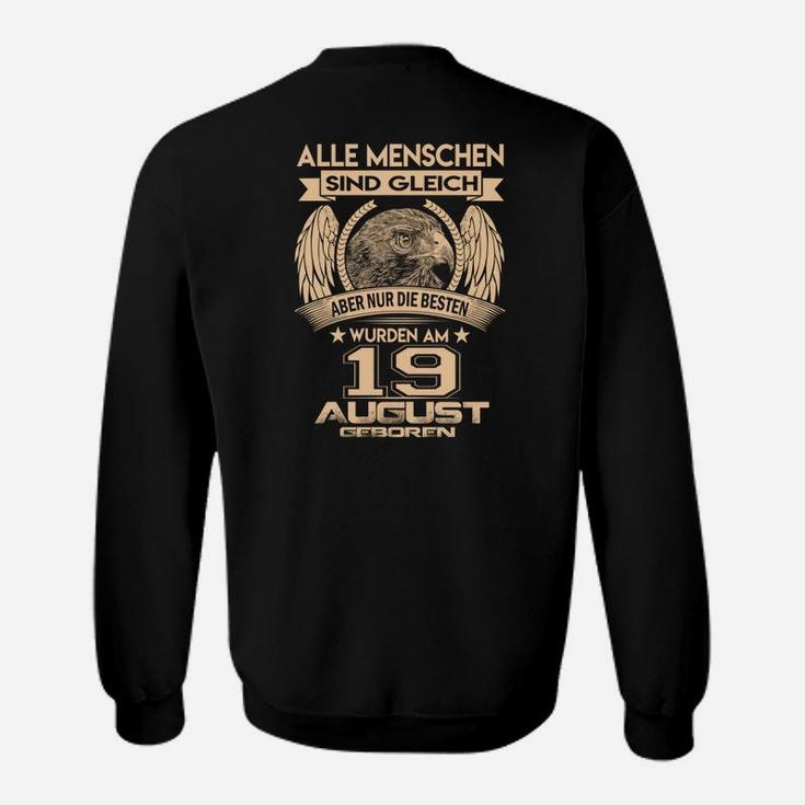 Personalisiertes Adler Geburtstags-Sweatshirt, August Spruch