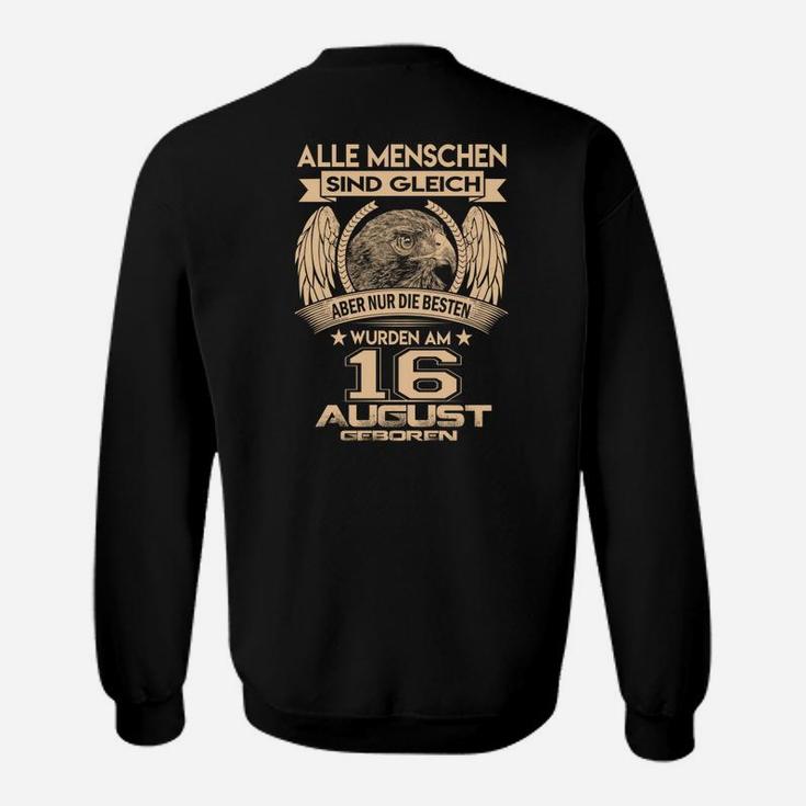 Personalisiertes Adler Geburtstags-Sweatshirt für den 16. August