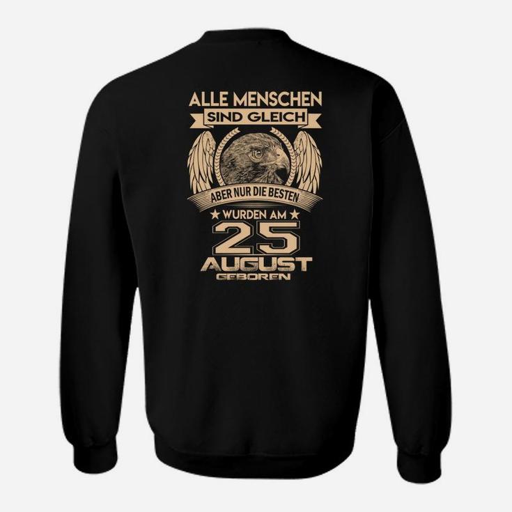 Personalisiertes Geburtstags-Sweatshirt für 25. August, Adler-Design