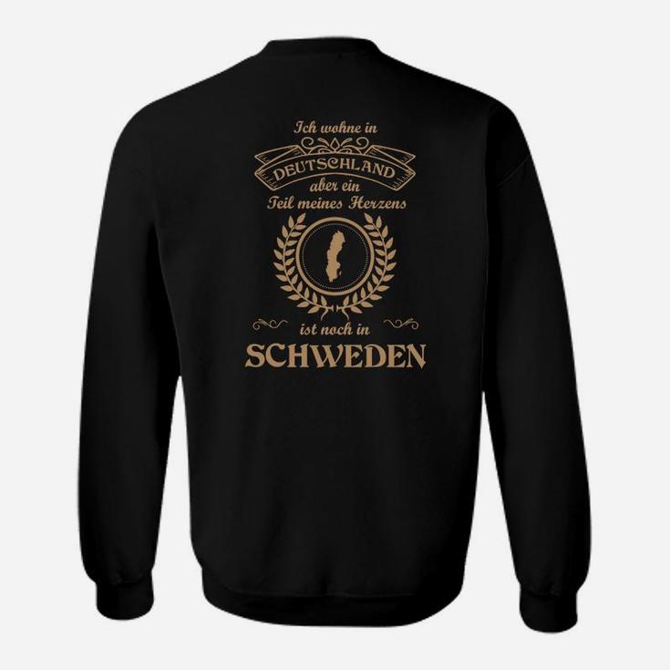 Schwarz Sweatshirt Ehre der Wurzeln Deutschland-Schweden, Herkunfts-Design