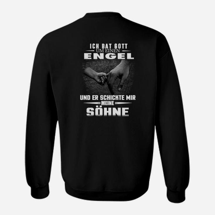 Schwarzes Sweatshirt Engel Söhne Motiv, Geschenk für Väter