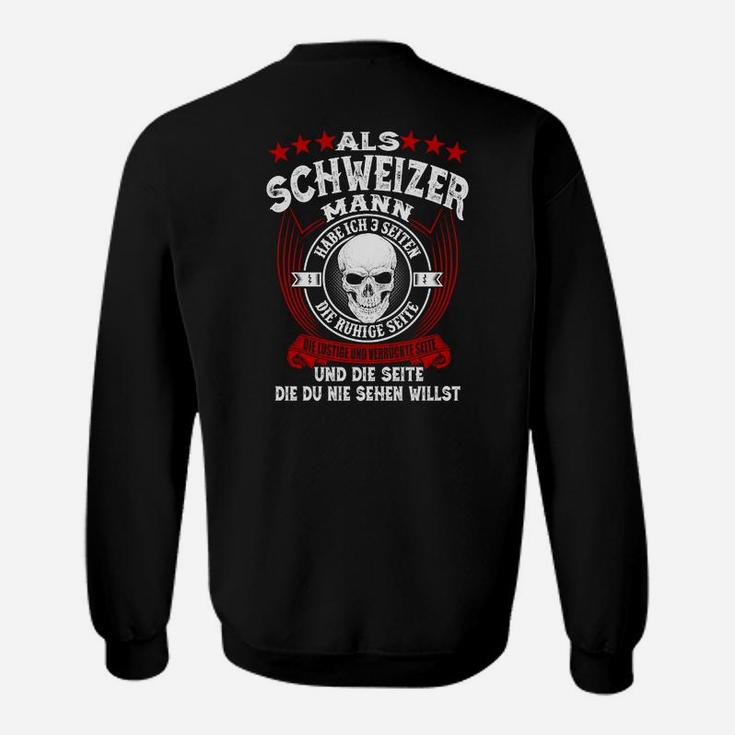 Schweizer Mann Stolz & Ehre Sweatshirt, Thema Schwarz