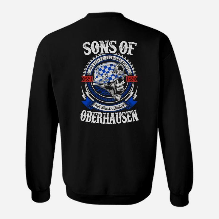 Sons of Oberhausen Biker Sweatshirt, Schwarzes Tee mit Motorradmotiv