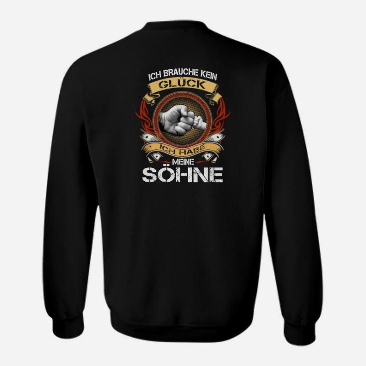 Stolzer Vater Schwarzes Sweatshirt, Spruch für Söhne