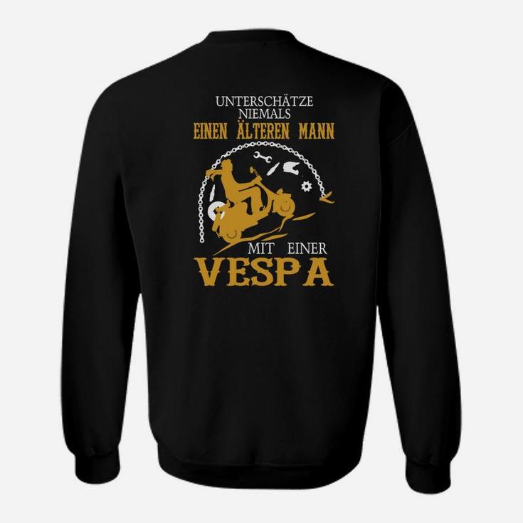 Unterschätze Nie Älteren Mann mit Vespa, Herren Sweatshirt Retro-Stil