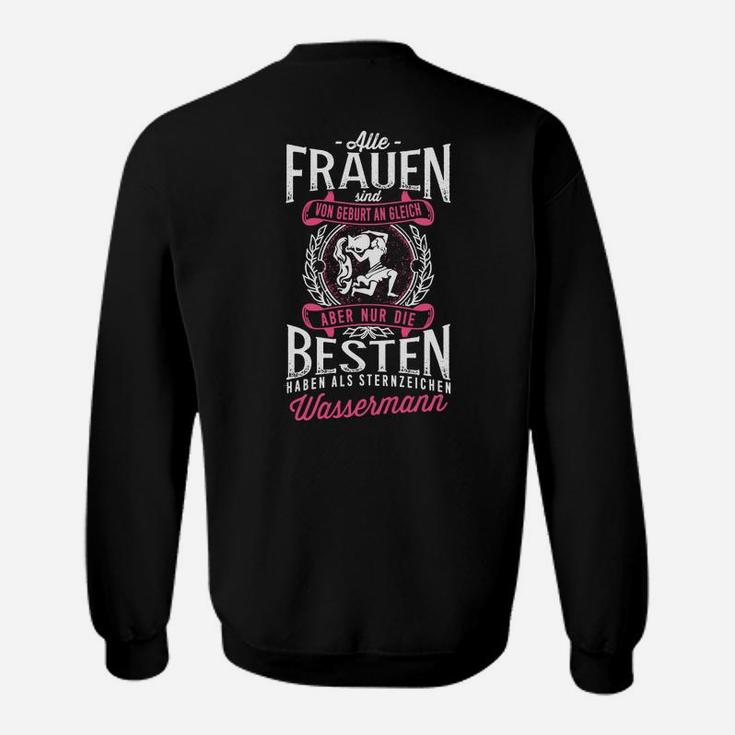 Wassermann Motiv Sweatshirt für Herren, Schwarzes Sternzeichen Tee