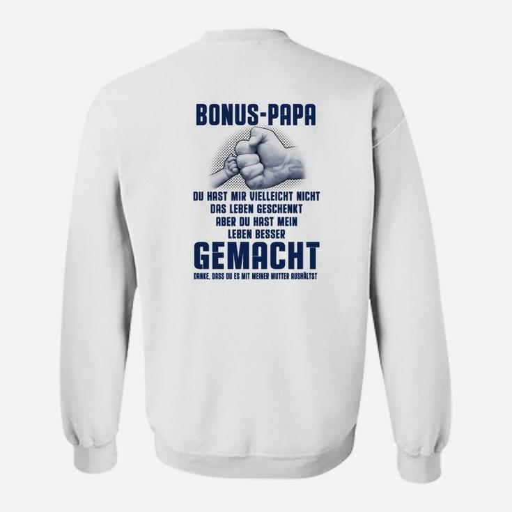 Bonus Papa Dankbarkeits-Sweatshirt mit emotionalem Text