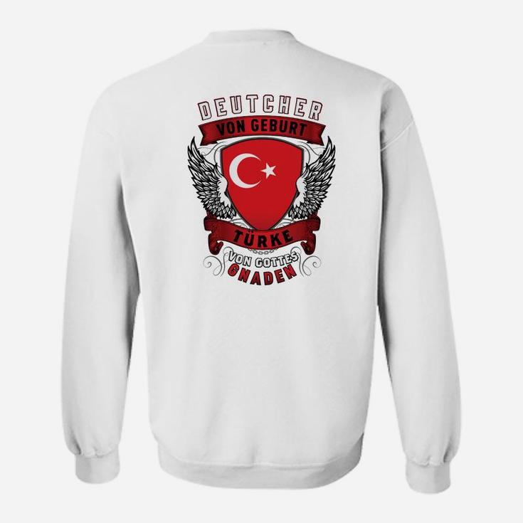 Herkunftsstolz Deutsch-Türkisch Sweatshirt Flügelmotiv & Halbmond