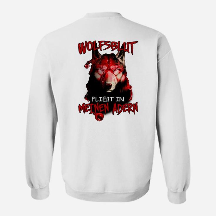 Wolfsblut in Adern Sweatshirt, Grafikdesign für Wolfsliebhaber