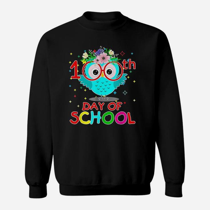 100 Days Of School Cute Owl Happy 100th Day Of School Sweat Shirt