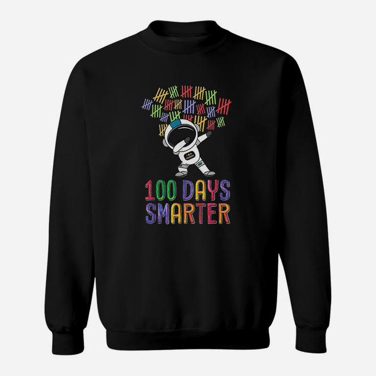 100 Days Smarter 100th Day Of School Dabbing Space Sweat Shirt