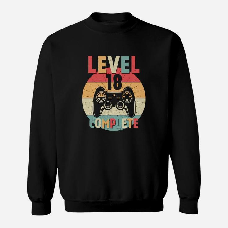 18 Geburtstag Mann Level 18 Jahre Junge Sweatshirt