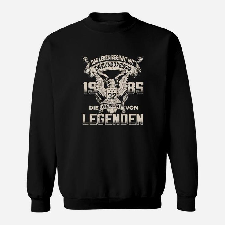 1932 Geburt von Legenden Sweatshirt, Retro Design Tee für Jahrgang 1932