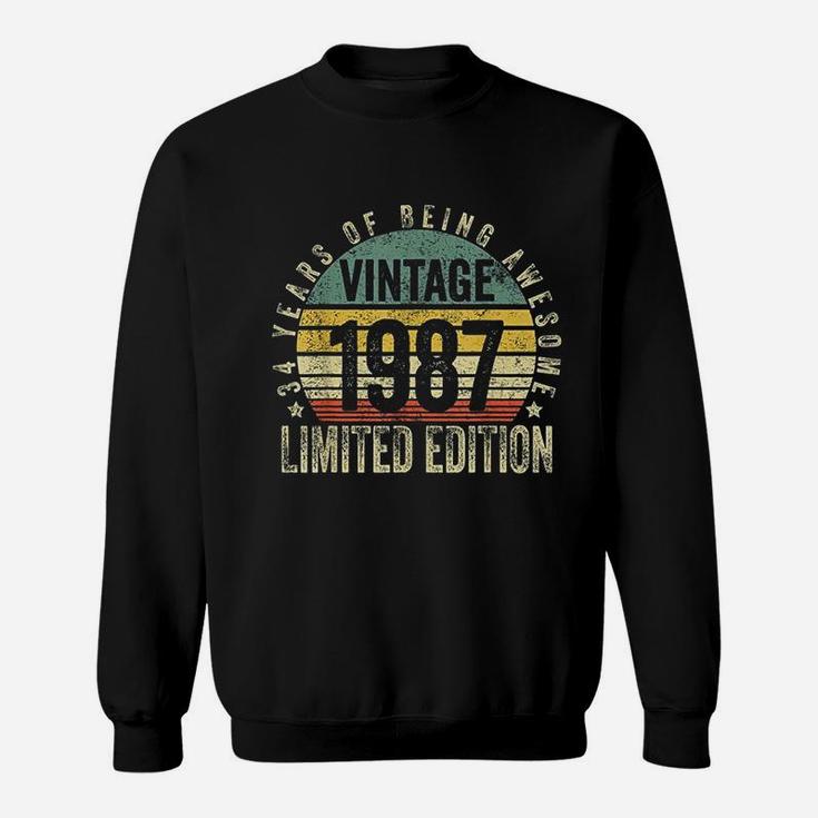 34 Year Old Gifts Vintage 1987 Sweat Shirt