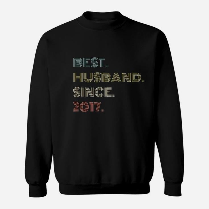 4th Wedding Anniversary Gift Best Husband Since 2017 Sweat Shirt