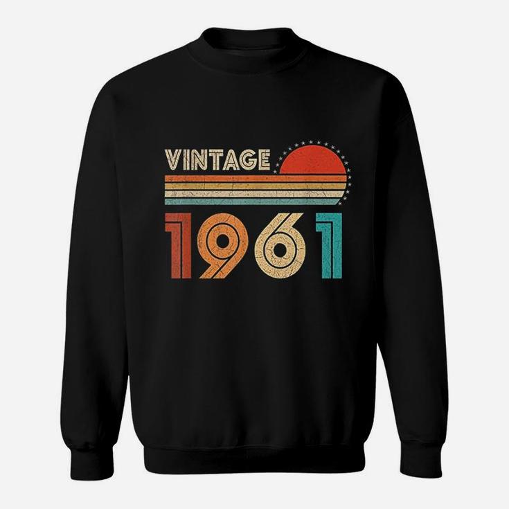 60th Birthday Gift Vintage 1961 Retro Bday  Sweat Shirt