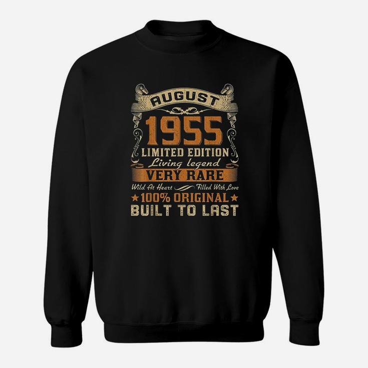 66th Birthday Gifts 66 Years Old Retro Vintage August 1955 Sweat Shirt