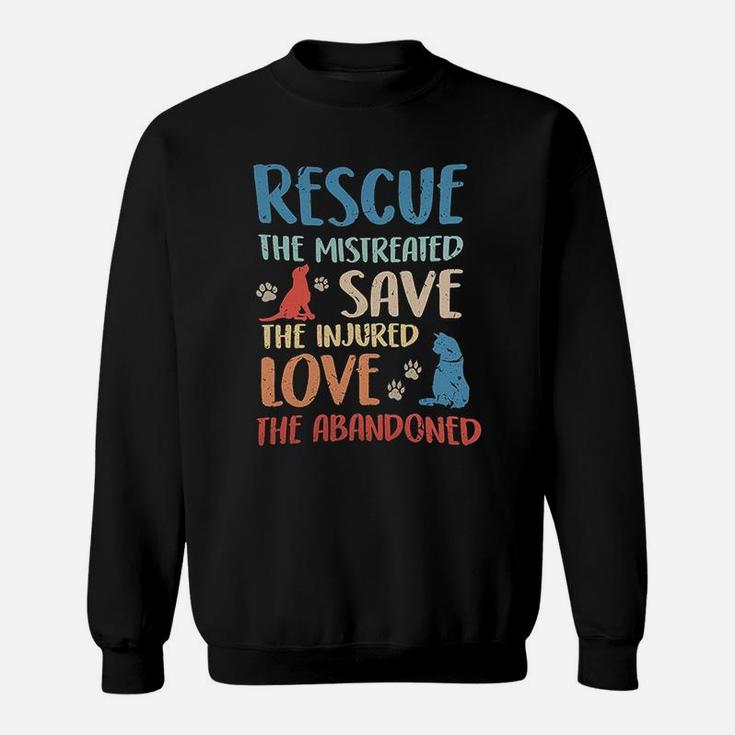 Adopt Rescue Dog Cat Rescue Dog Cat Lovers Sweat Shirt