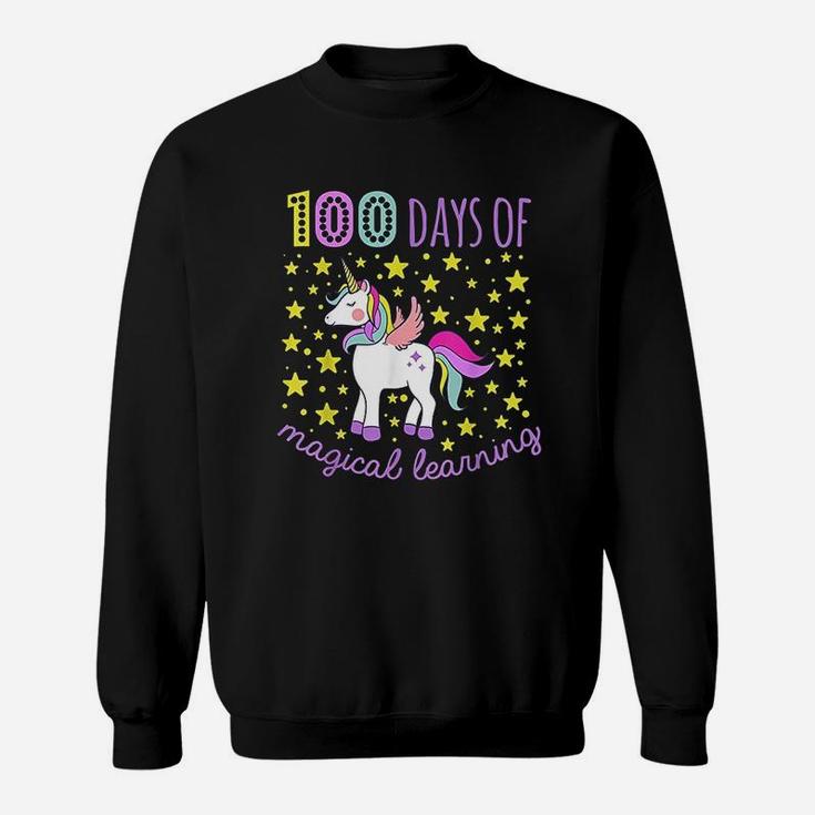 Adorable 100 Days Of Magical Learning School Unicorn Sweat Shirt
