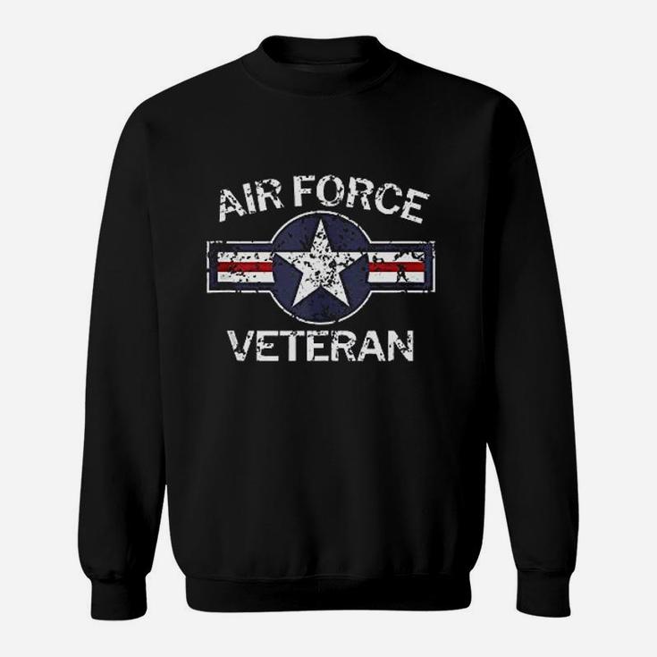 Air Force Veteran With Vintage Roundel Grunge Sweat Shirt