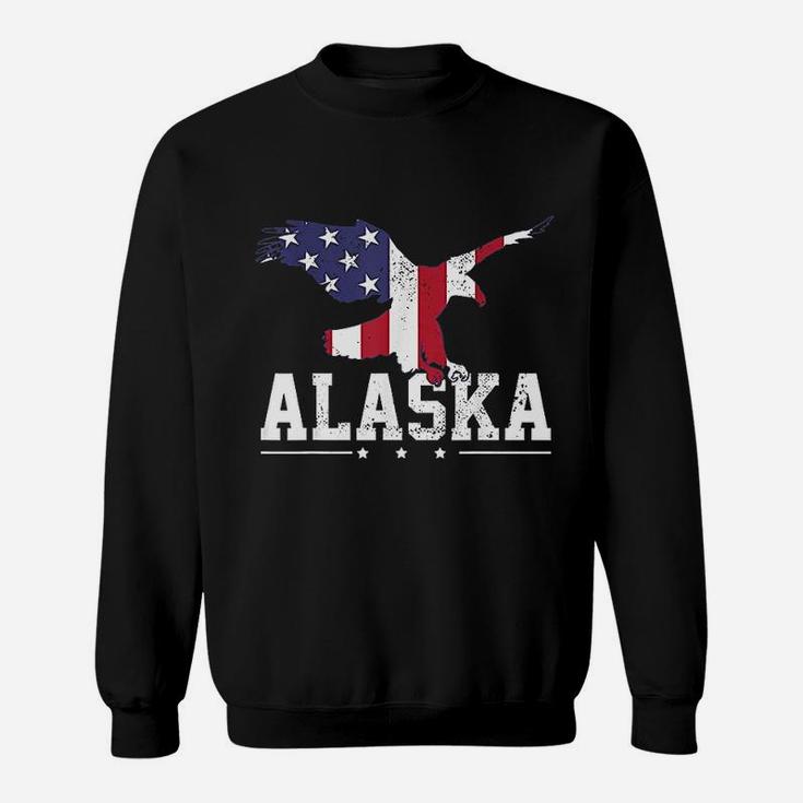 Alaska Usa Flag Vintage Eagle Sweat Shirt