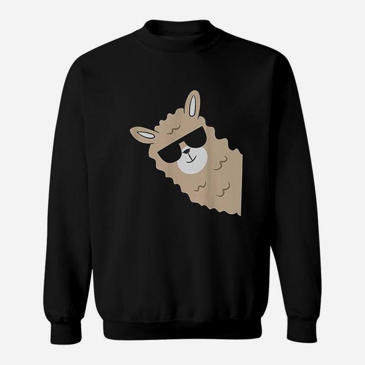 Alpaca Lover Llama With Sunglasses Cute Llama Alpaca Sweat Shirt