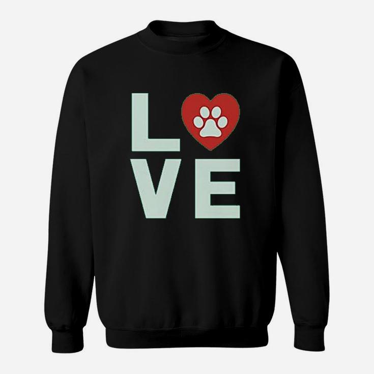 Animal Lover Dog Paw Print Love Dogs My Best Friend Sweat Shirt