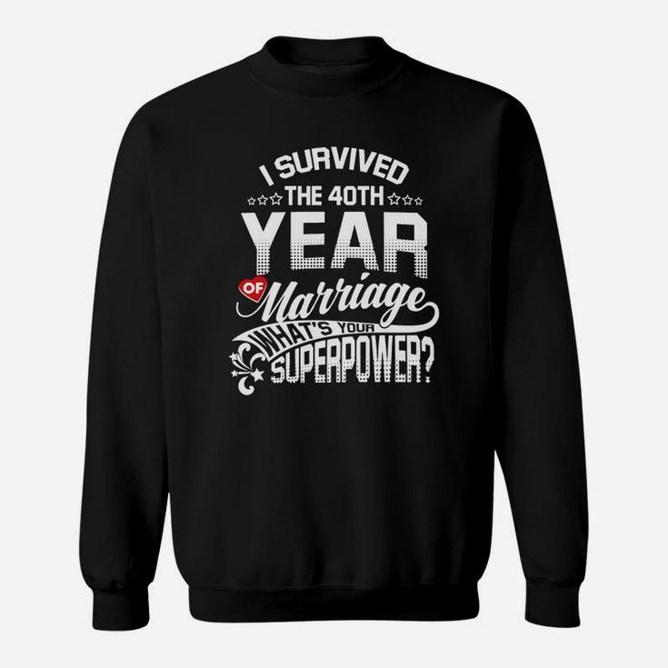 Anniversary Gift 40th 40 Years Wedding Marriage Sweatshirt