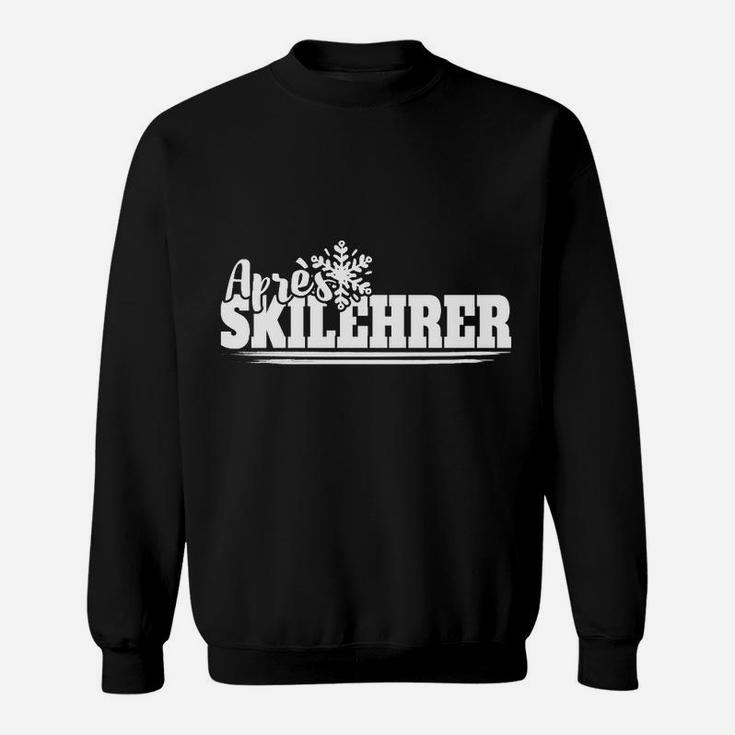 Apres-Skilehrer Grafik Sweatshirt Schwarz, Lustiges Wintersport Tee