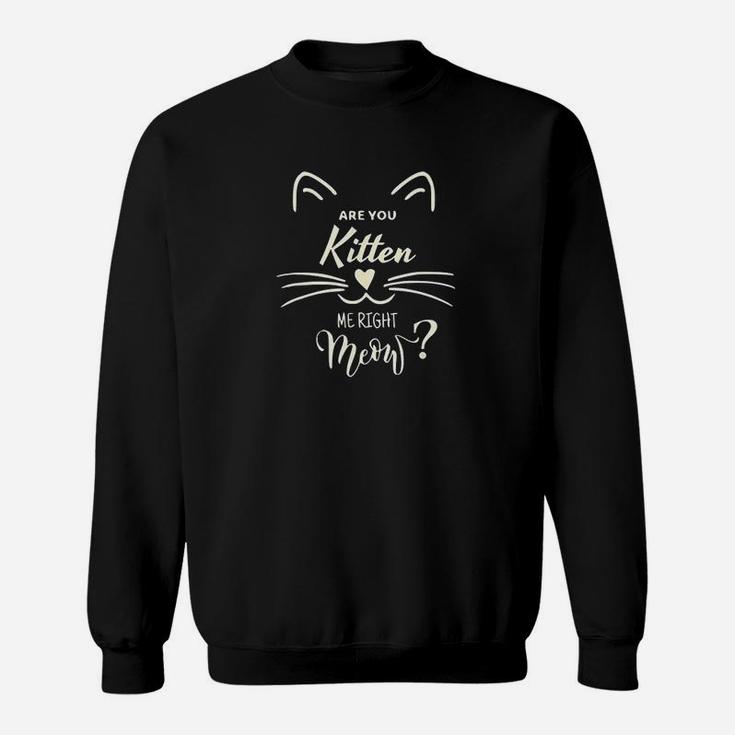 Are You Kitten Me Right Meow Funny Cat Lovers Gifts Sweat Shirt