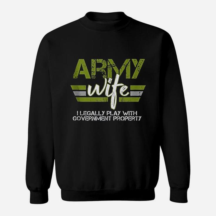 Army Veteran Wife Pink Army Wife Sweat Shirt