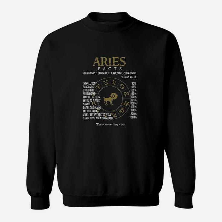 Astrological Sign Aries Facts Zodiac Sign Sweatshirt